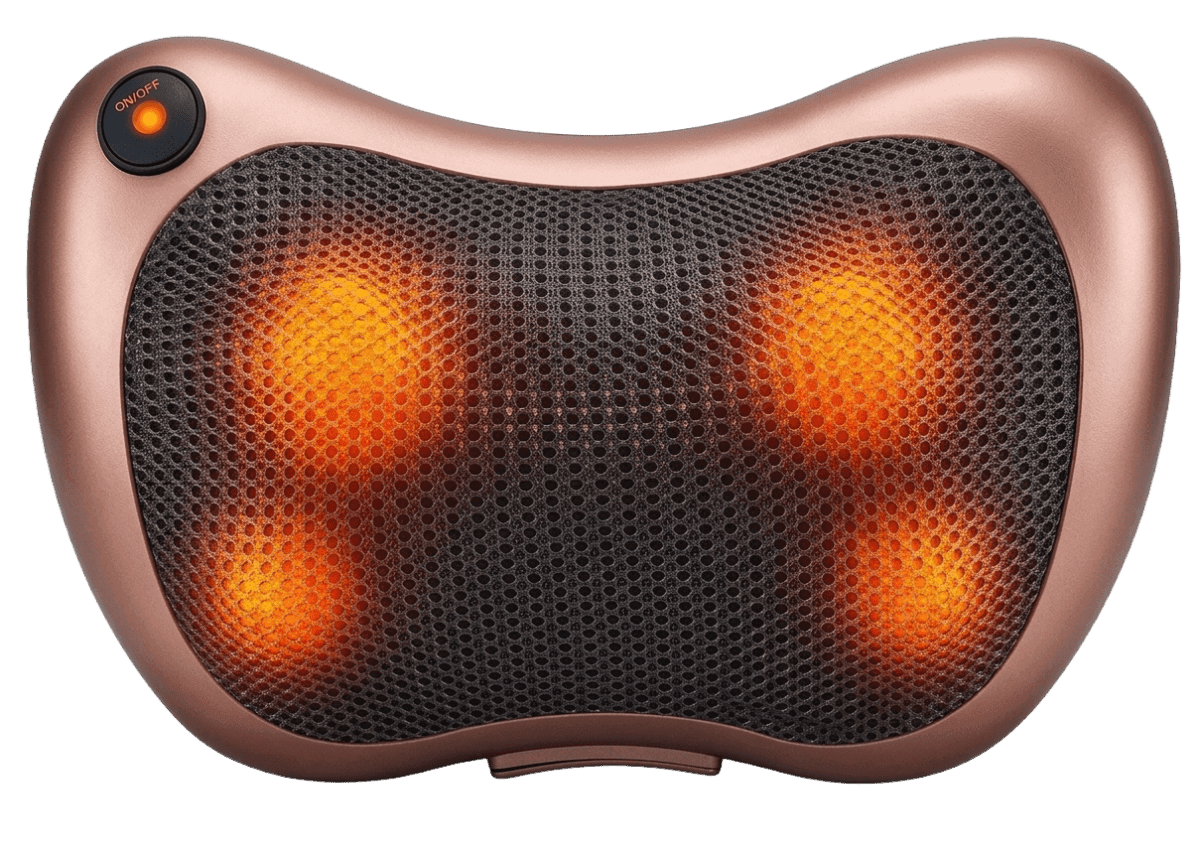 Car & Home Electric Shiatsu Massage Pillow – Neck, Back & Shoulder Massager with Heat Function