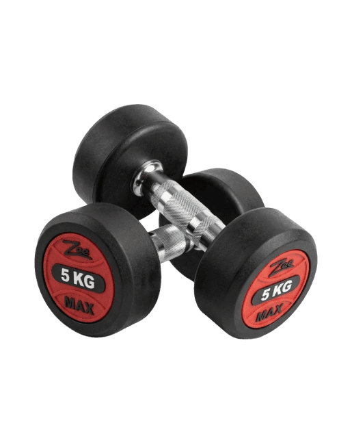 Zeemax Rubber Coated Dumbbells (1kg – 40kg) – Pair