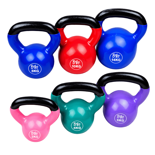 Vinyl Coated Kettlebell (2KG – 20KG) – Single Piece for Strength Training & Home Workouts