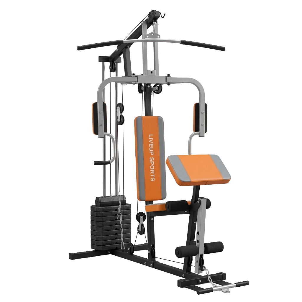 LiveUp LS1002 Multi Gym 45KG (100 lbs) – Single Station Home Gym Multi-Purpose Exercise Machine